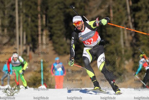 10.12.2016, xkvx, Wintersport, Biathlon IBU Junior Cup - Lenzerheide, Einzel v.l. MANCIN MAJONI Davide