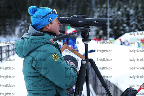 10.12.2017, xkvx, Wintersport, Biathlon IBU Junior Cup - Obertilliach, Sprint v.l. DANZ Marco