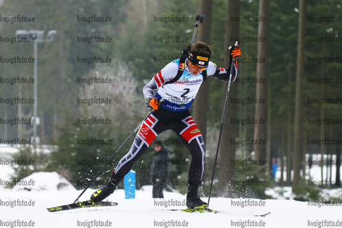 27.01.2018, xkvx, Wintersport, Biathlon IBU Junior Cup - Nove Mesto Na Morave, Sprint v.l. TRIXL Sebastian