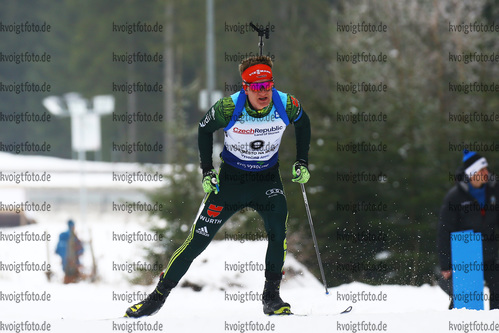 27.01.2018, xkvx, Wintersport, Biathlon IBU Junior Cup - Nove Mesto Na Morave, Sprint v.l. GROTIAN Tim