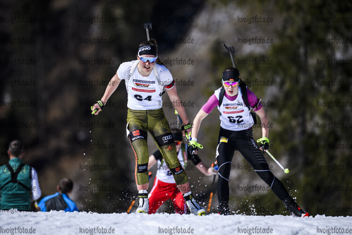 17.03.2019, xkvx, Biathlon, Deutschlandpokal Ruhpolding, Supereinzel, v.l. BORN Luise