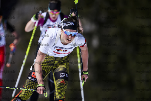 17.03.2019, xkvx, Biathlon, Deutschlandpokal Ruhpolding, Supereinzel, v.l. BORN Luise