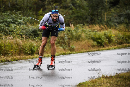 07.09.2019, xkvx, Biathlon, Deutsche Meisterschaften am Arber, Sprint Herren, v.l. Benjamin Weger