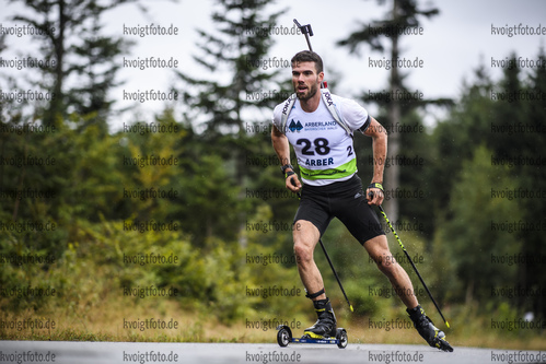 07.09.2019, xkvx, Biathlon, Deutsche Meisterschaften am Arber, Sprint Herren, v.l. Matthias Dorfer