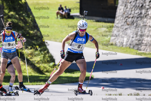 15.09.2019, xkvx, Biathlon, Deutsche Meisterschaften in Ruhpolding, Staffel Damen, v.l. Stefanie Scherer