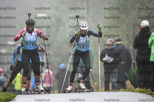 05.10.2019, xkvx, Biathlon, Nordcup 2019, Skiroller Sprint - weiblich, v.l. LEUBNER Berta