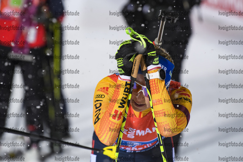 08.12.2019, xkvx, Biathlon IBU Weltcup Oestersund, Staffel Damen, v.l. Franziska Preuss (Germany) enttaeuscht im Ziel / dissapointed in the finish