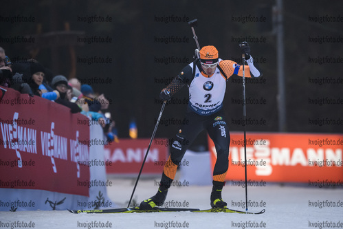 10.01.2019, xkvx, Biathlon IBU Weltcup Oberhof, Sprint Herren, v.l. Andrejs Rastorgujevs (Latvia) in aktion / in action competes