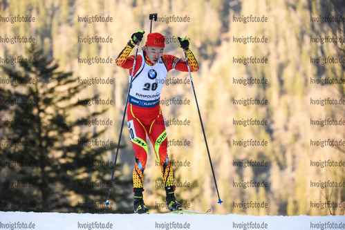 16.01.2019, xkvx, Biathlon IBU Weltcup Ruhpolding, Sprint Herren, v.l. Fangming Cheng (China) in aktion / in action competes