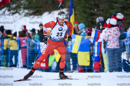 16.01.2019, xkvx, Biathlon IBU Weltcup Ruhpolding, Sprint Herren, v.l. Scott Gow (Canada) in aktion / in action competes