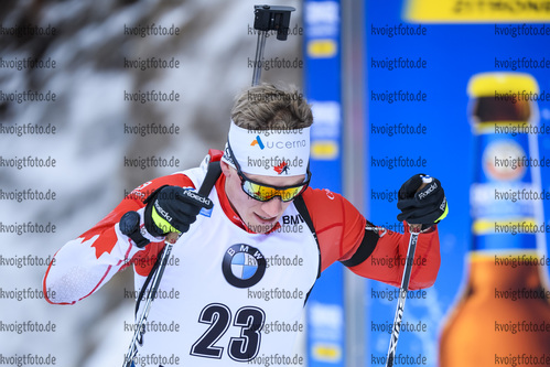 16.01.2019, xkvx, Biathlon IBU Weltcup Ruhpolding, Sprint Herren, v.l. Scott Gow (Canada) in aktion / in action competes