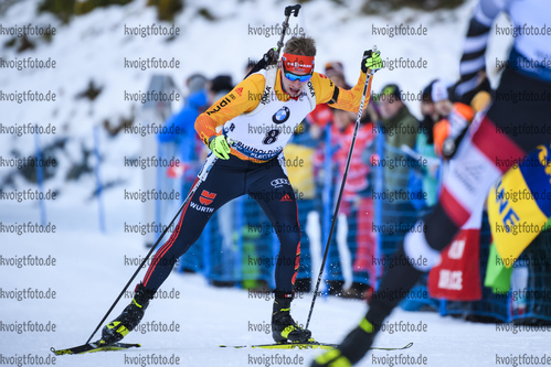 16.01.2019, xkvx, Biathlon IBU Weltcup Ruhpolding, Sprint Herren, v.l. Johannes Kuehn (Germany) in aktion / in action competes