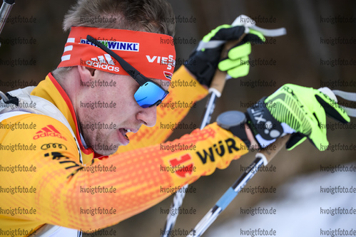 16.01.2019, xkvx, Biathlon IBU Weltcup Ruhpolding, Sprint Herren, v.l. Johannes Kuehn (Germany) in aktion / in action competes