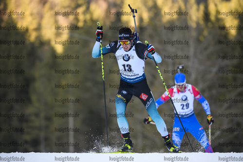 16.01.2019, xkvx, Biathlon IBU Weltcup Ruhpolding, Sprint Herren, v.l. Quentin Fillon Maillet (France) in aktion / in action competes