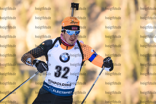 16.01.2019, xkvx, Biathlon IBU Weltcup Ruhpolding, Sprint Herren, v.l. Andrejs Rastorgujevs (Latvia) in aktion / in action competes