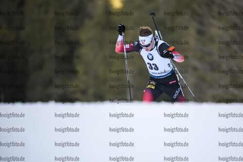 16.01.2019, xkvx, Biathlon IBU Weltcup Ruhpolding, Sprint Herren, v.l. Tarjei Boe (Norway) in aktion / in action competes