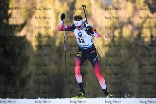 16.01.2019, xkvx, Biathlon IBU Weltcup Ruhpolding, Sprint Herren, v.l. Tarjei Boe (Norway) in aktion / in action competes