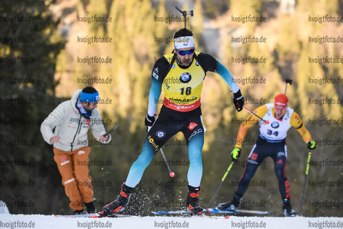 16.01.2019, xkvx, Biathlon IBU Weltcup Ruhpolding, Sprint Herren, v.l. Martin Fourcade (France) in aktion / in action competes