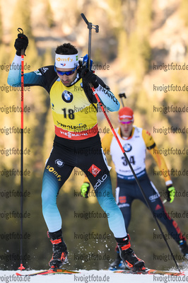 16.01.2019, xkvx, Biathlon IBU Weltcup Ruhpolding, Sprint Herren, v.l. Martin Fourcade (France) in aktion / in action competes