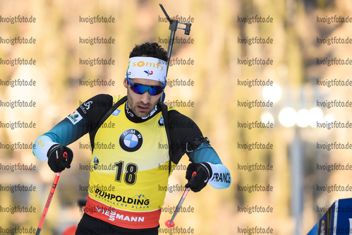 16.01.2019, xkvx, Biathlon IBU Weltcup Ruhpolding, Sprint Herren, v.l. Martin Fourcade (France)  / 