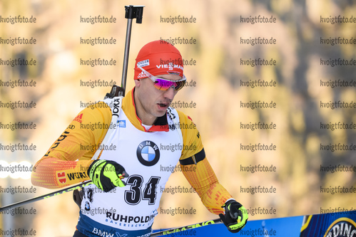 16.01.2019, xkvx, Biathlon IBU Weltcup Ruhpolding, Sprint Herren, v.l. Arnd Peiffer (Germany) in aktion / in action competes