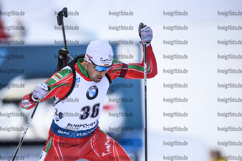 16.01.2019, xkvx, Biathlon IBU Weltcup Ruhpolding, Sprint Herren, v.l. Vladimir Iliev (Bulgaria) in aktion / in action competes