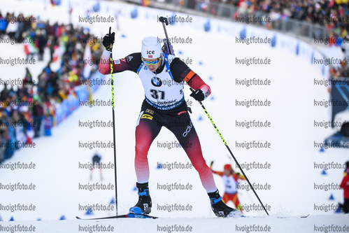 16.01.2019, xkvx, Biathlon IBU Weltcup Ruhpolding, Sprint Herren, v.l. Vetle Sjaastad Christiansen (Norway)  / 