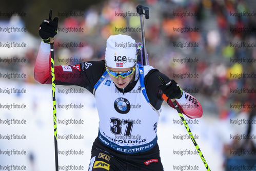 16.01.2019, xkvx, Biathlon IBU Weltcup Ruhpolding, Sprint Herren, v.l. Vetle Sjaastad Christiansen (Norway)  / 