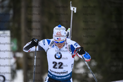 16.01.2019, xkvx, Biathlon IBU Weltcup Ruhpolding, Sprint Herren, v.l. Ondrej Moravec (Czech Republic) in aktion / in action competes