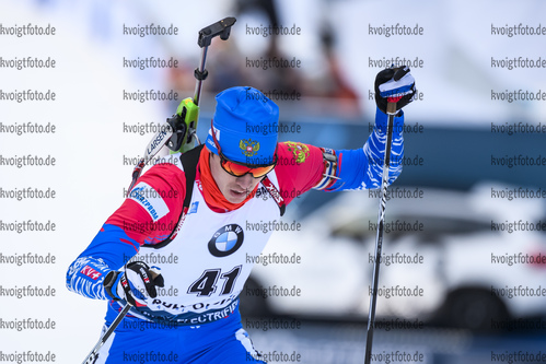 16.01.2019, xkvx, Biathlon IBU Weltcup Ruhpolding, Sprint Herren, v.l. Nikita Porshnev (Russia) in aktion / in action competes