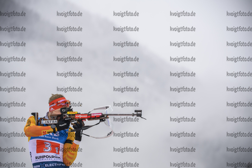 18.01.2019, xkvx, Biathlon IBU Weltcup Ruhpolding, Staffel Herren, v.l. Roman Rees (Germany) in aktion am Schiessstand / at the shooting range