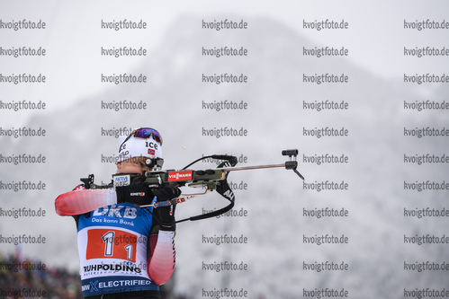 18.01.2019, xkvx, Biathlon IBU Weltcup Ruhpolding, Staffel Herren, v.l. Johannes Dale (Norway) in aktion am Schiessstand / at the shooting range