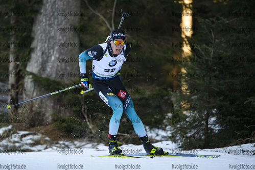 23.01.2019, xkvx, Biathlon IBU Weltcup Pokljuka, Einzel Herren, v.l. Quentin Fillon Maillet (France) in aktion / in action competes