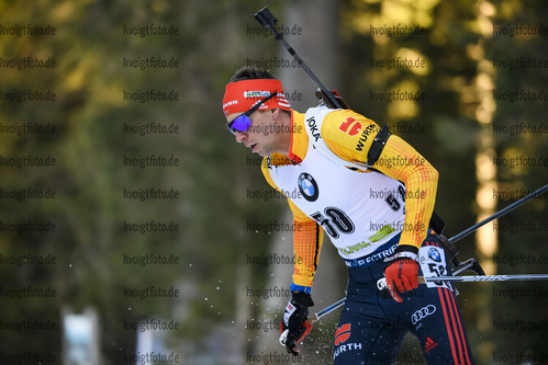 23.01.2019, xkvx, Biathlon IBU Weltcup Pokljuka, Einzel Herren, v.l. Philipp Nawrath (Germany) in aktion / in action competes