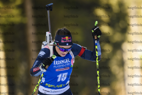 24.01.2019, xkvx, Biathlon IBU Weltcup Pokljuka, Einzel Damen, v.l. Dorothea Wierer (Italy) in aktion / in action competes