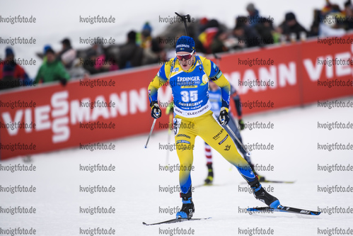 19.02.2020, xkvx, Biathlon IBU Weltmeisterschaft Antholz, Einzel Herren, v.l. Sebastian Samuelsson (Sweden) in aktion / in action competes