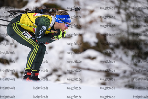 29.01.2020, xkvx, Biathlon DSV Deutschlandpokal Ruhpolding, Massenstart - maennlich, v.l. David Zobel (Germany)  / 