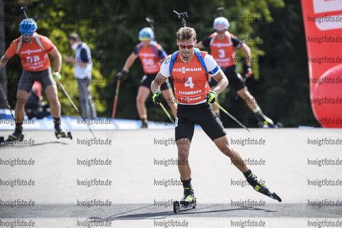 06.09.2020, xkvx, Biathlon Deutsche Meisterschaften Altenberg, Verfolgung Herren, v.l. Simon Schempp (Germany)  / 