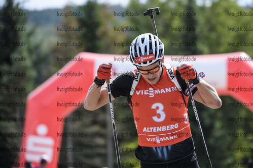 06.09.2020, xkvx, Biathlon Deutsche Meisterschaften Altenberg, Verfolgung Herren, v.l. Philipp Horn (Germany)  / 