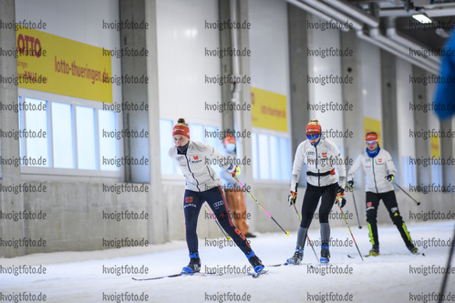 27.10.2020, xkvx, Wintersport - Biathlon Training Oberhof - Skihalle, v.l. Nordische Kombination