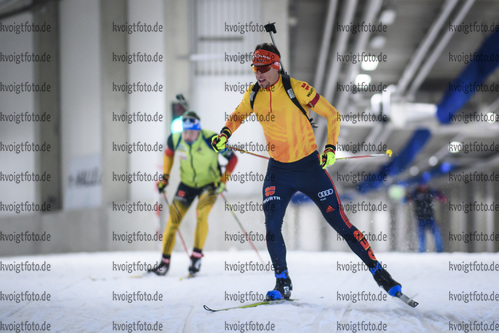 29.10.2020, xkvx, Wintersport - Biathlon Training Oberhof - Skihalle, v.l. Simon Kaiser (Germany)