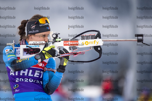 15.12.2020, xkvx, Biathlon IBU Weltcup Hochfilzen, Training Damen und Herren, v.l. Anais Chevalier-Bouchet (France)  / 