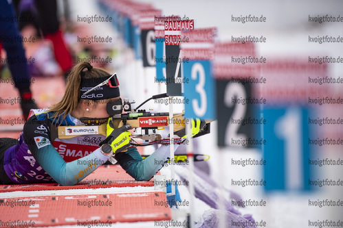 15.12.2020, xkvx, Biathlon IBU Weltcup Hochfilzen, Training Damen und Herren, v.l. Caroline Colombo (France)  / 