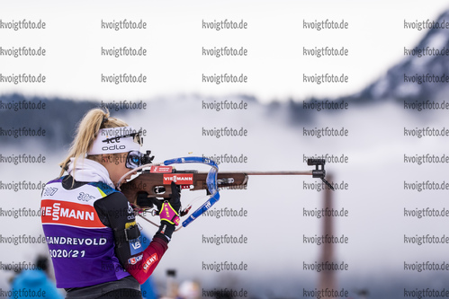 15.12.2020, xkvx, Biathlon IBU Weltcup Hochfilzen, Training Damen und Herren, v.l. Ingrid Landmark Tandrevold (Norway)  / 