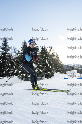 20.01.2021, xkvx, Biathlon IBU Weltcup Antholz, Training Damen und Herren, v.l. Niklas Hartweg (Switzerland)  / 