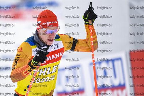 11.02.2021, xkvx, Biathlon IBU World Championships Pokljuka, Training Damen und Herren, v.l. Roman Rees (Germany) in aktion / in action competes