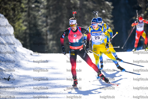 17.02.2021, xkvx, Biathlon IBU World Championships Pokljuka, Einzel Herren, v.l. Sturla Holm Laegreid (Norway) in aktion / in action competes