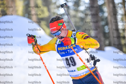 17.02.2021, xkvx, Biathlon IBU World Championships Pokljuka, Einzel Herren, v.l. Benedikt Doll (Germany) in aktion / in action competes