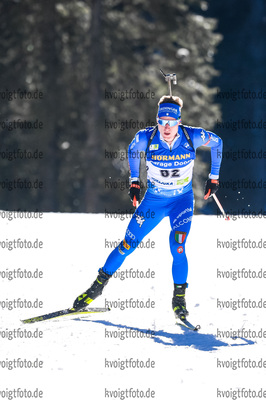 17.02.2021, xkvx, Biathlon IBU World Championships Pokljuka, Einzel Herren, v.l. Lukas Hofer (Italy) in aktion / in action competes