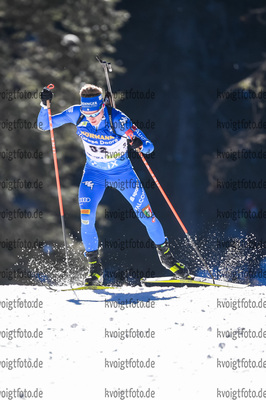 17.02.2021, xkvx, Biathlon IBU World Championships Pokljuka, Einzel Herren, v.l. Lukas Hofer (Italy) in aktion / in action competes